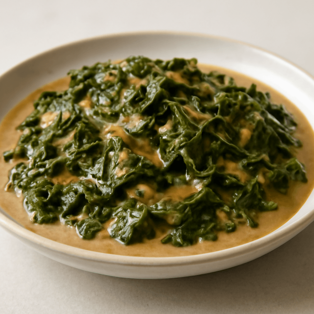 Creamy Collard Greens With Peanut Butter